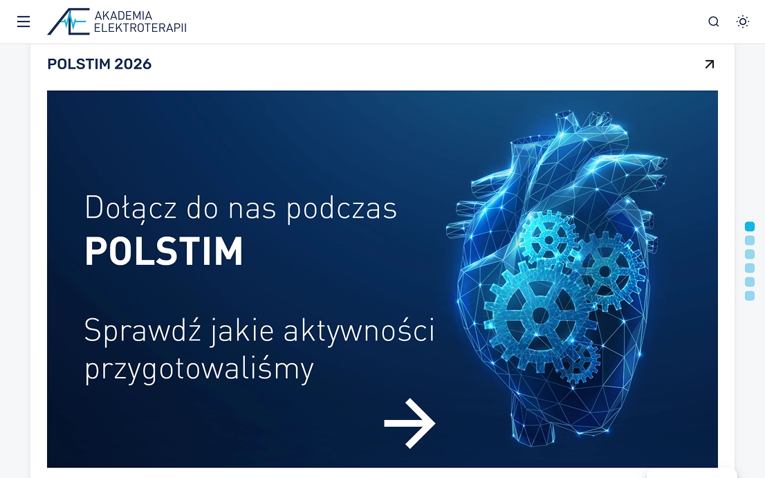Akademia Elektroterapii - portal edukacyjny z kalendarzem, certyfikatami i quizami