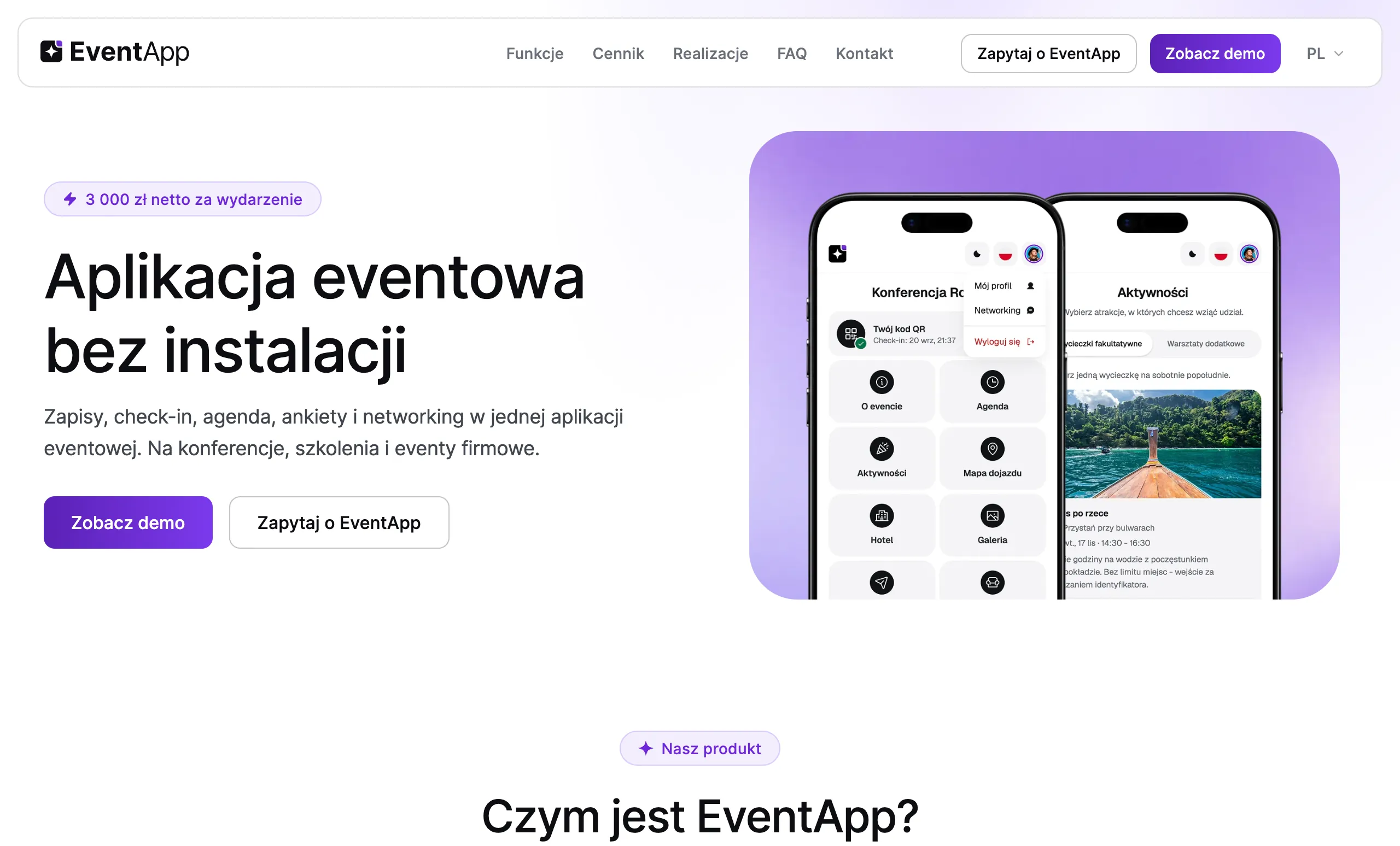 EventApp - aplikacja eventowa bez App Store i bez instalacji