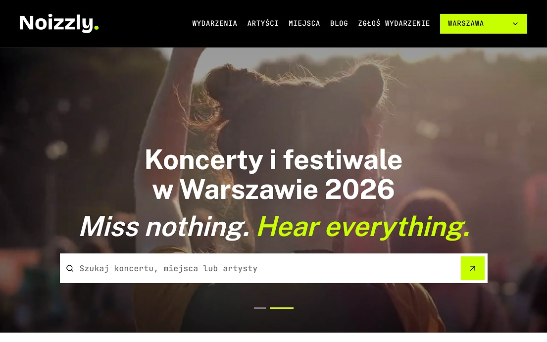Noizzly - agregator koncertów i festiwali w Polsce